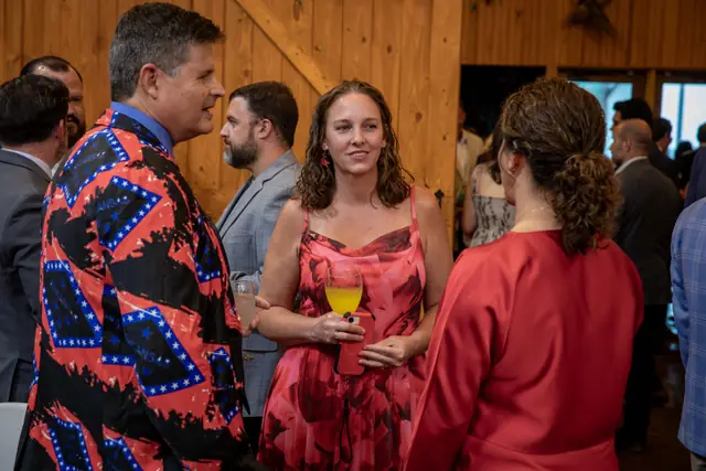 Patriotic dress was the order of the evening